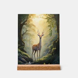 Wild Deer Forest Acrylic Wall Art Acrylschild