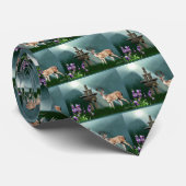 Wild Deer & Inukshuk Wilderness Neck Tie Krawatte (Gerollt)