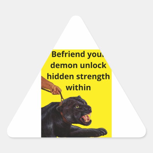 Wild-Demon-Ticker Dreieckiger Aufkleber (Vorderseite)