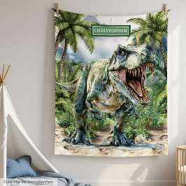 Wild Dinosaur Blanket Personalisierter Individuell Fleecedecke