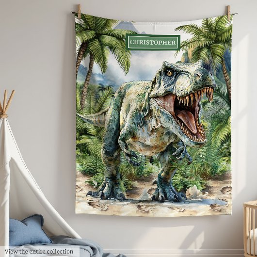 Wild Dinosaur Blanket Personalisierter Individuell Fleecedecke
