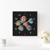 Wild Discus fish Quadratische Wanduhr (Zuhause)