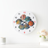 Wild Discusfish Große Wanduhr (Zuhause)