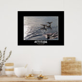 Wild Duck ATTITUDE Motivierend Nature Foto Print Poster (Küche)
