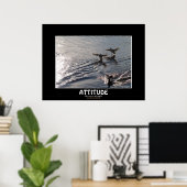 Wild Duck ATTITUDE Motivierend Nature Foto Print Poster (Heimbüro)