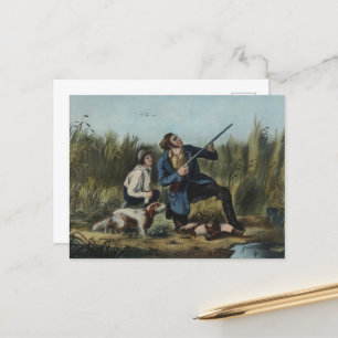 Wild Duck Shooting von Nathaniel Currier Postkarte