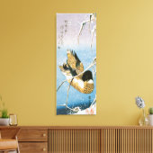 Wild Duck Swimming Snow Laden Reed von Hiroshige Leinwanddruck (Insitu (Wohnzimmer))