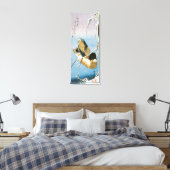 Wild Duck Swimming Snow Laden Reed von Hiroshige Leinwanddruck (Insitu (Schlafzimmer))