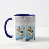 Wild Duck Swimming Snow Laden Reed von Hiroshige Tasse (Links)