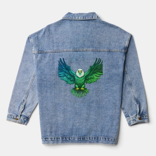 Wild Eagle bird Denim Jacket Jeansjacke (Rückseite)