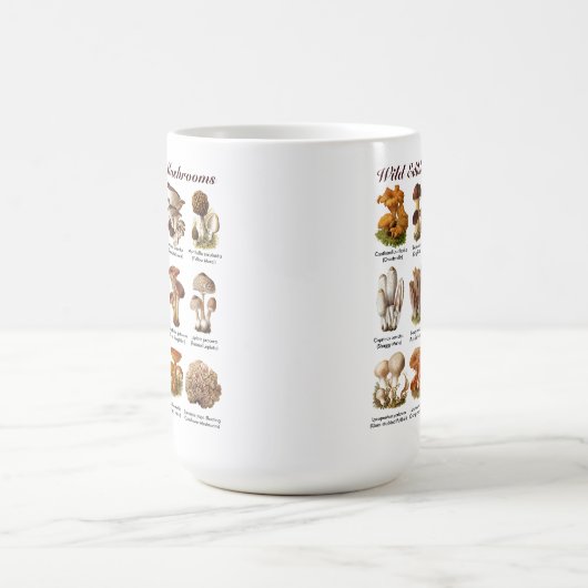 Wild Edible Mushrooms T-Shirt Kaffeetasse (Mittel)