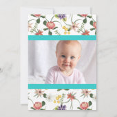 Wild ein Baby 1. Löwe Affensafari blau Einladung (Rückseite)