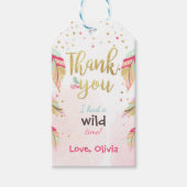 Wild ein Dankeschön bevorzugen Geschenkmarken Girl Geschenkanhänger (Vorderseite)