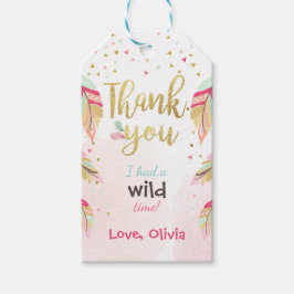 Wild ein Dankeschön bevorzugen Geschenkmarken Girl Geschenkanhänger