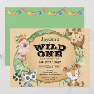 Wild ein exotisches Tier zum Geburtstag einladen Karte