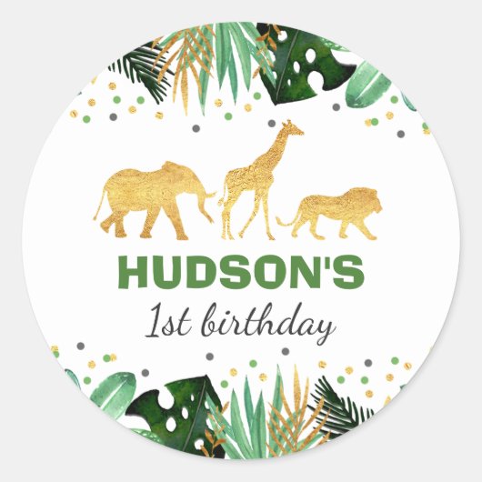 Wild-ein-Gastgeschenk-Markierung Sticker Jungle An (Vorderseite)