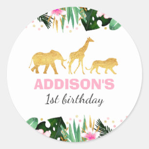 Wild-ein-Gastgeschenk-Markierung Sticker Jungle An