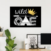 Wild ein Geburtstag Hintergrund Poster (Heimbüro)