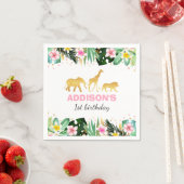 Wild ein Geburtstag Jungle Tiere Napkin Serviette (Beispiel)