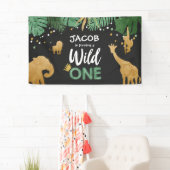 Wild ein Geburtstagsbanner Safari Jungle Animals Banner (Insitu)