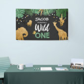 Wild ein Geburtstagsbanner Safari Jungle Animals Banner (Messeveranstaltung)
