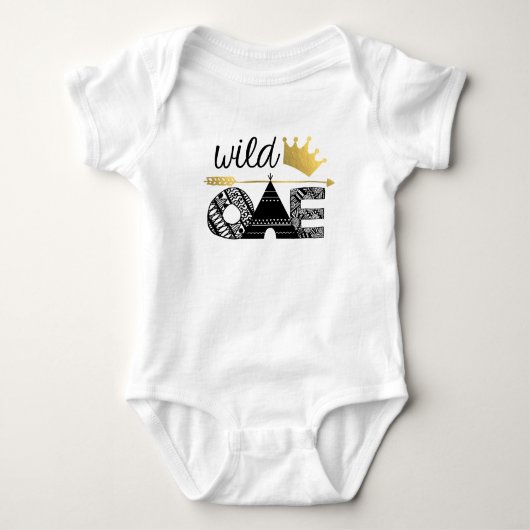Wild ein Geburtstagsoutfit Baby Strampler (Vorderseite)