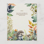 Wild ein Igel Baby Woodland Animals (Rückseite)