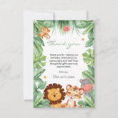 Wild ein Jungle Tiere Tropical Boy Geburtstag Dankeskarte (Vorderseite)