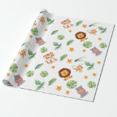 Wild ein Jungle Tiere Tropical Boy Geburtstag Geschenkpapier (Ungerollt)