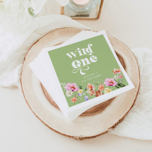 Wild ein Mädchen 1. Geburtstag Serviette