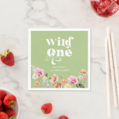 Wild ein Mädchen 1. Geburtstag Serviette (Beispiel)