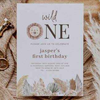 Wild ein neutrales Blätter zum Geburtstag Einladung