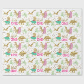 Wild ein niedlicher Dinosaurier Geschenkpapier (Flach)