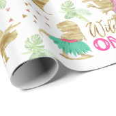 Wild ein niedlicher Dinosaurier Geschenkpapier (Rolleneckpunkt)