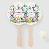 Wild ein Niedliches Jungtierkind zum Geburtstag Fächer (Vorne und Hinten)