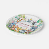 Wild ein Niedliches Jungtierkind zum Geburtstag Pappteller (Schrägansicht)