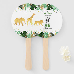 Wild ein Party Hand Fan Jungle Animals Gastgeschen Fächer