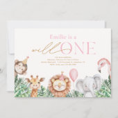 Wild ein Party Tier Erstgeburt Einladung (Vorderseite)