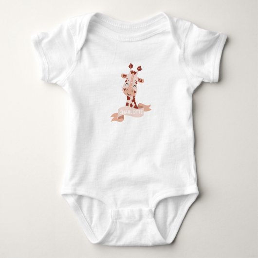 Wild ein Party Tiergiraffe Baby Strampler (Vorderseite)