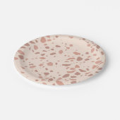 Wild ein Party tierische Giraffe Terazzo Pappteller (Schrägansicht)