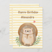 Wild ein Safari Igel Streifen Geburtstagskarte (Vorne/Hinten)