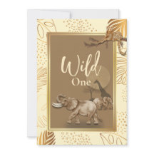 Wild ein Safari Leopards Geburtstag Einladung