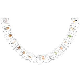 Wild ein Safari-Thema zum ersten Geburtstag Wimpelkette