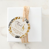 Wild ein Safari Tiere giraffe Geburtstag Danke Geschenkanhänger (Beispiel)