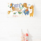 Wild-ein-Safari-Tiere Kindergeburtstag Party Banner (InSitu)