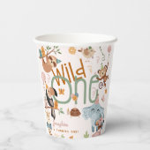 Wild-ein-Safari-Tiere Kindergeburtstag Party Pappbecher (Rückseite)