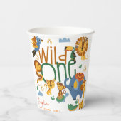 Wild-ein-Safari-Tiere Kindergeburtstag Party Pappbecher (Rückseite)