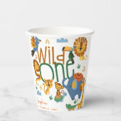 Wild-ein-Safari-Tiere Kindergeburtstag Party Pappbecher (Vorderseite)