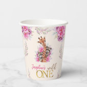 Wild-ein-Safari-Tiere Kindergeburtstag Party Pappbecher (Rückseite)