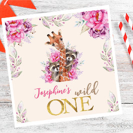 Wild-ein-Safari-Tiere Kindergeburtstag Party Serviette